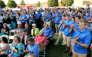 An excited crowd attended the groundbreaking