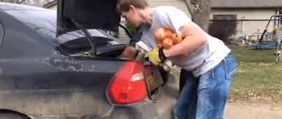 Rylan Placing Items Into Cars On April 1st