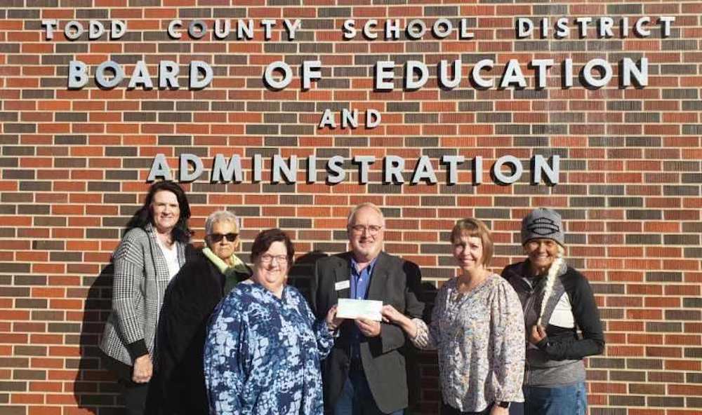Todd County Schools receive check