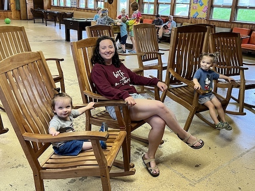 Camp counselor with kids