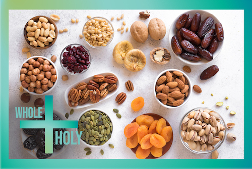 Healthful fruit and nut Illustration