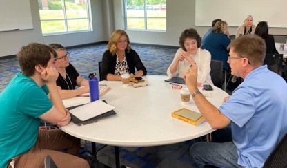 Group learning at round table