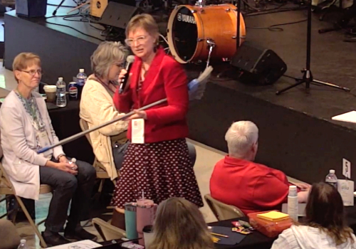 Woman speaking to group
