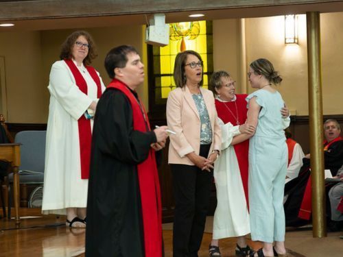 pastors on church chancel