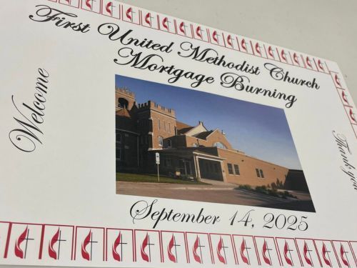 certificate with text and church photo