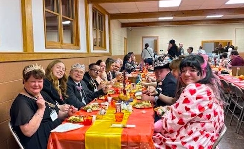 large table of people