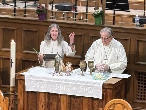 Pastors serving communion
