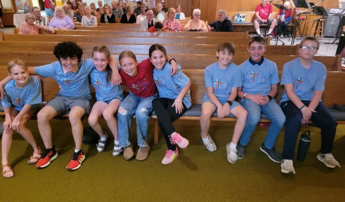 Youth in pew