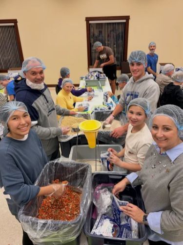 Volunteers make Blessing Bags